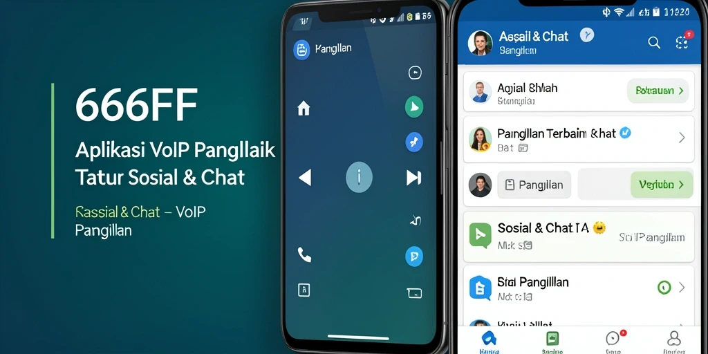 Tampilan antarmuka aplikasi 666FF untuk VoIP Panggilan yang mudah digunakan.