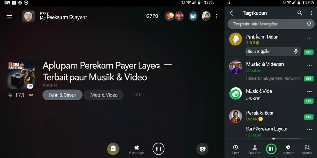 Screenshot aplikasi F7F7 menampilkan antarmuka perekam layar yang intuitif.