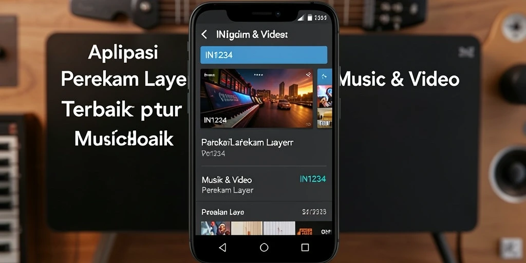 Tampilan antarmuka aplikasi IN1234 untuk merekam layar.