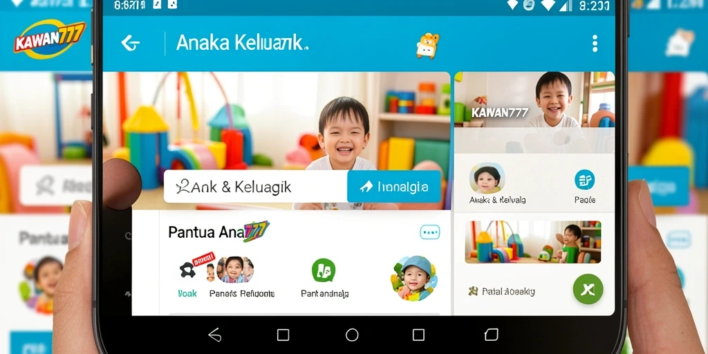 Tampilan antarmuka KAWAN777 yang ramah pengguna untuk Pantau Anak.