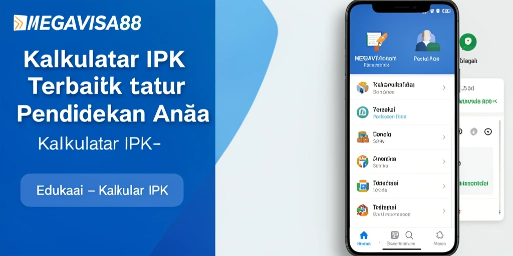 Antarmuka MEGAVISA88 yang sederhana dan informatif untuk Kalkulator IPK.