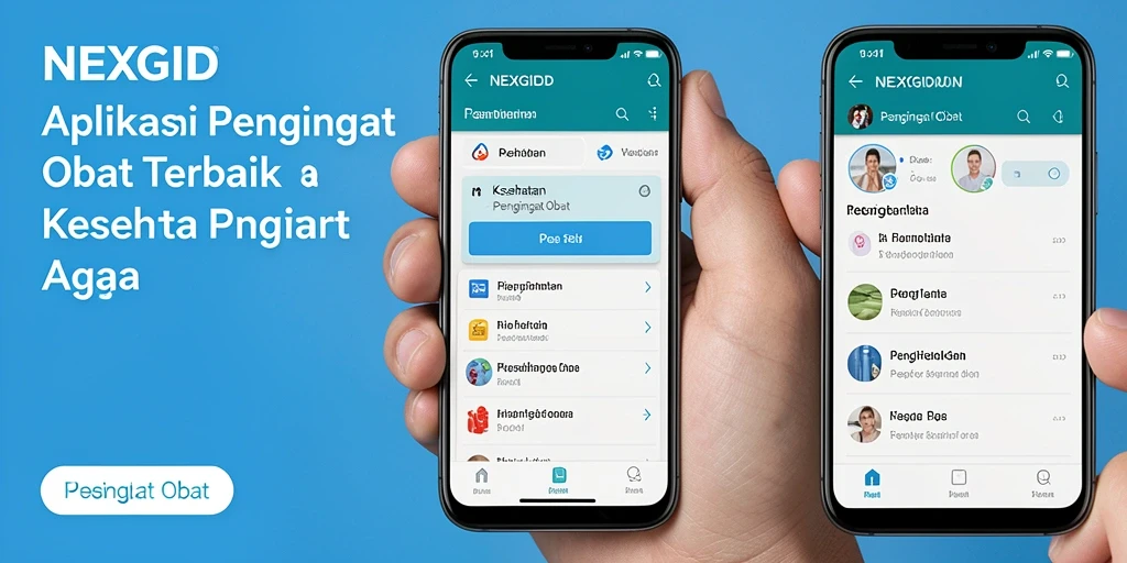 Antarmuka NEXGID yang intuitif dan mudah digunakan untuk pengingat obat.
