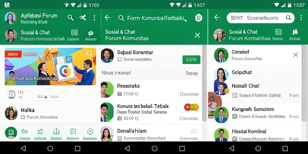 Tampilan antarmuka forum komunitas SD107 yang interaktif dan menarik.